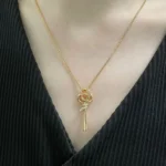 Love Knot Key Pendant Necklace - Image 7