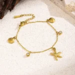Seashell Starfish Charm Bracelet - Image 4