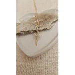 Coiled Crystal Viper Pendant Necklace - Image 3