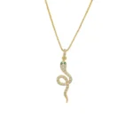 Coiled Crystal Viper Pendant Necklace - Image 6