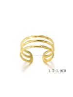 Layered Trio Band Adjustable Finger Ring - Image 4