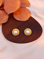 Baroque Pearl Stud Earrings - Image 6