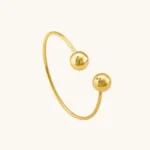 Minimalist Orb Cuff Bangle Bracelet - Image 12