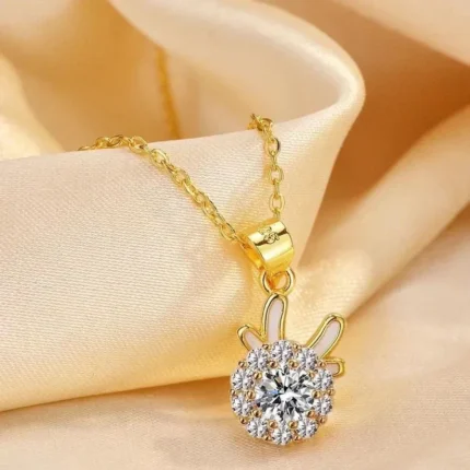 Sparkle Bunny Ears Necklace