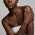 Minimalist Orb Cuff Bangle Bracelet - Image 14