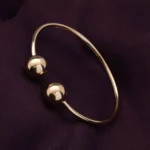 Minimalist Orb Cuff Bangle Bracelet - Image 11