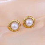 Baroque Pearl Stud Earrings