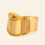 Sculptural Wave Cuff Bracelet