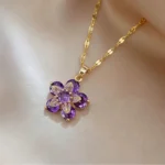 flower pendant necklace