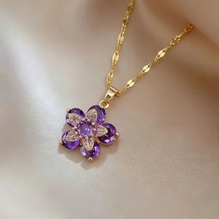 flower pendant necklace