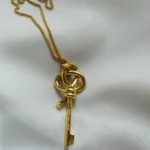 Love Knot Key Pendant Necklace - Image 8