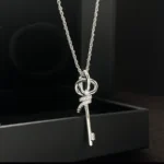 Love Knot Key Pendant Necklace - Image 2