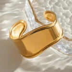 Sculptural Wave Cuff Bracelet - Image 5