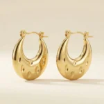 puff hoop earrings