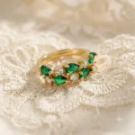 Emerald Vine Cluster Ring - Image 2