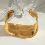 Sculptural Wave Cuff Bracelet - Image 4