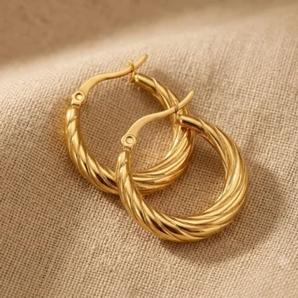 gold hoop earrings