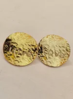Hammered Love Disc Earrings - Image 4