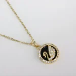 Onyx Swan Pendant Necklace - Image 3