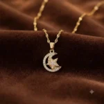 Crystal Moon and Star Necklace - Image 4