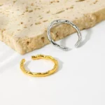 Bamboo Stem Cuff Ring - Image 3