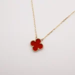 Crimson Clover Pendant Necklace - Image 3