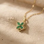 Gemstone Lucky Clover Necklace