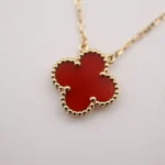 Crimson Clover Pendant Necklace - Image 5