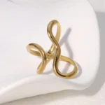 Sculptural Swirl Open Ring