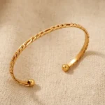 Woven Cuff Bangle Bracelet