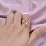 Sculptural Swirl Open Ring - Image 3