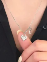 Heart Lock and Key Necklace - Image 4