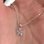 Little Aqua Star Necklace - Image 2