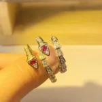 Ruby eye coiled serpent Ring - Image 3