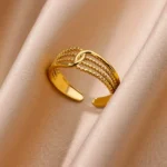 Braided Layered Knot Row Ring - Image 2