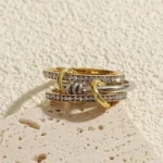 Entwined Loop Sparkle Ring