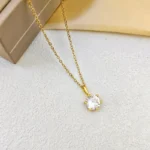 Classic Solitaire Zircon Pendant Necklace