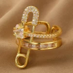 Starlit Safety Pin Finger Ring - Image 4