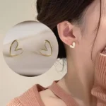Mini Heart Stud Earrings - Image 4