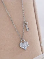 Heart Lock and Key Necklace - Image 3