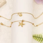 Starfish & Shell Layered Anklet