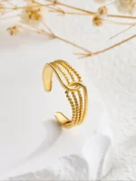 Braided Layered Knot Row Ring - Image 4