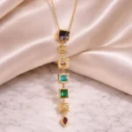 Vintage Mosaic Drop Necklace
