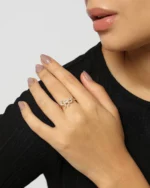 Sparkle Ribbon Bow Open Ring - Image 3