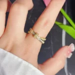Interlaced Zircon Band Ring - Image 4