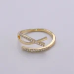 Crossover Sparkle Open Ring - Image 3