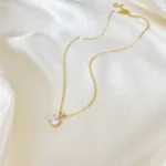 Classic Solitaire Zircon Pendant Necklace - Image 5