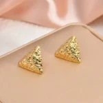 Hammered Triangle Stud Earrings - Image 5