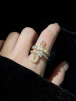 Starlit Safety Pin Finger Ring - Image 2