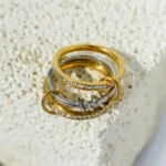 Entwined Loop Sparkle Ring - Image 2